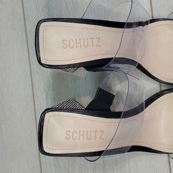 NEW SCHUTZ Womens Arielle Rhinestone Heels Sandals Shoes sz 7B - Picture 7 of 15